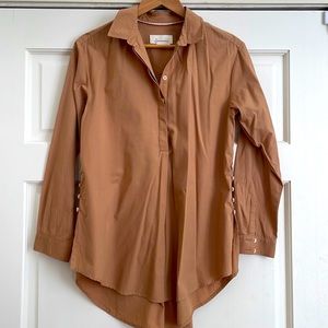 Camel Anthropologie Popover Tunic